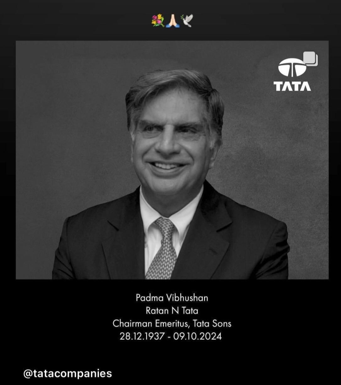 Malwa Group pays tribute to Padma Vibhushan Shri Ratan N. Tata
